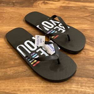 Be You pride flip flops